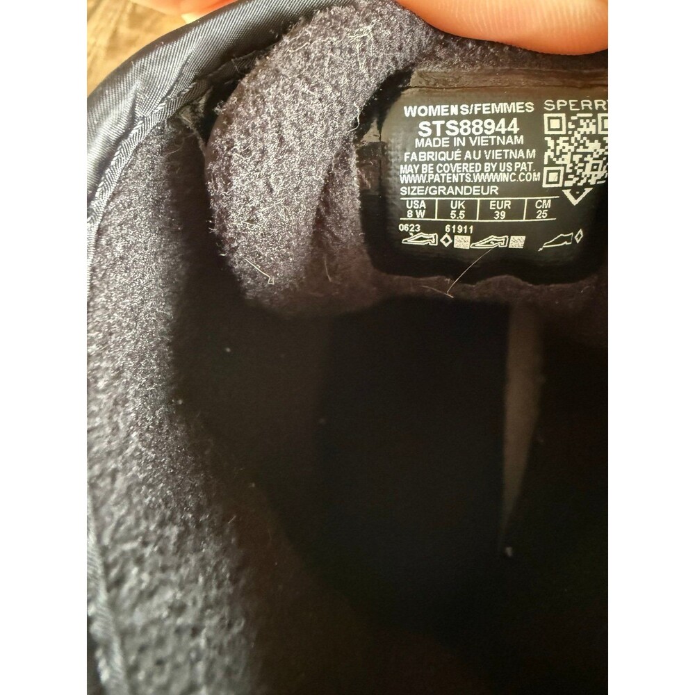 Sperry Saltwater Seacycled Quilted Rain Boots Sz. 8W Black - Picture 7 of 8